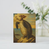 Mock Turtle Lewis Carroll Charakter Postkarte (Stehend Vorderseite)