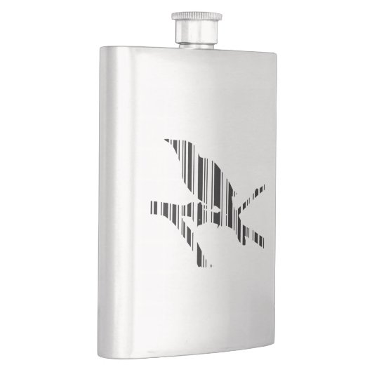 MOCKINGBIRD BAR CODE Bird Barcode Design Flachmann (Rechts)