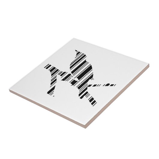 MOCKINGBIRD BAR CODE Bird Barcode Design Fliese (Seite)