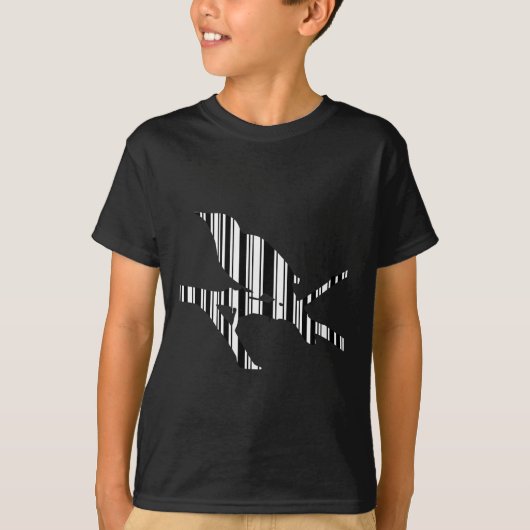 MOCKINGBIRD BAR CODE Bird Barcode Design T-Shirt (Vorderseite)