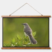 Mockingbird Bird Lovers Geschenke Wandteppich Mit Holzrahmen (Vorne)