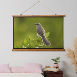Mockingbird Bird Lovers Geschenke Wandteppich Mit Holzrahmen