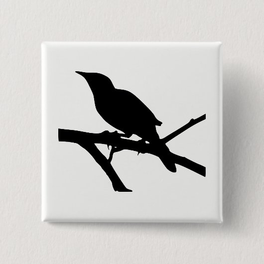 Mockingbird Silhouette Button (Vorderseite)