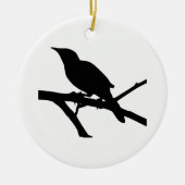 Mockingbird Silhouette Keramikornament (Vorne)
