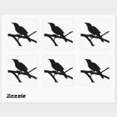 Mockingbird Silhouette Quadratischer Aufkleber (Blatt)