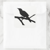Mockingbird Silhouette Quadratischer Aufkleber (Tasche)