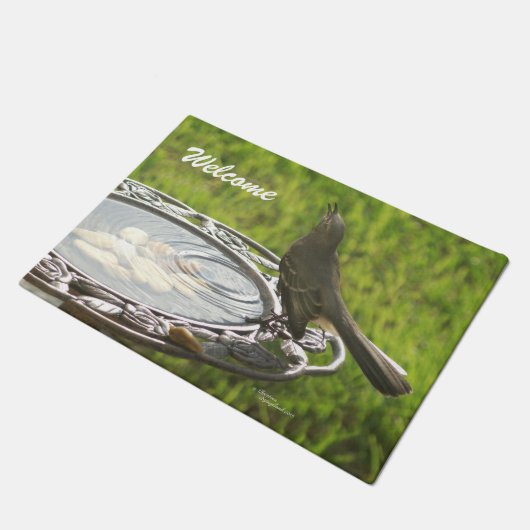Mockingbird Willkommen Doormat Fußmatte (Schrägansicht)