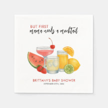 Mocktail Baby Dusche Sommer Minimalistisch