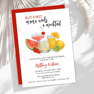 Mocktail Baby Duwer Summer Gender Neutral Einladung