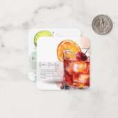 Mocktail Jungfrau Margarita & S. Temple Gastgesche Mitteilungskarte (Vorderseite/Rückseite Beispiel)