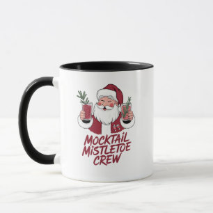 Mocktail-Mistelzweig Nüchterner Santa-Crew  Tasse