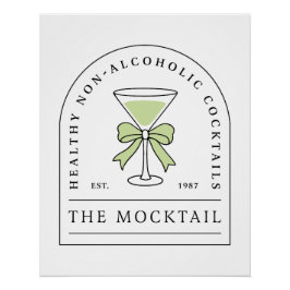 Mocktail non alcoholic drink alcohol free cocktail poster