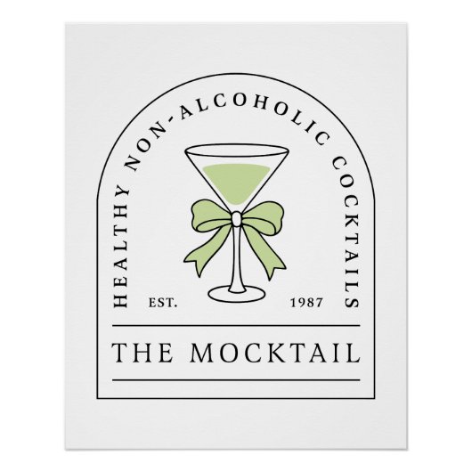 Mocktail non alcoholic drink alcohol free cocktail poster (Vorderseite)