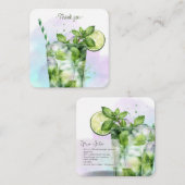 Mocktail Recipe Jungfrau Mojito Gastgeschenk Mitteilungskarte (Vorne/Hinten)