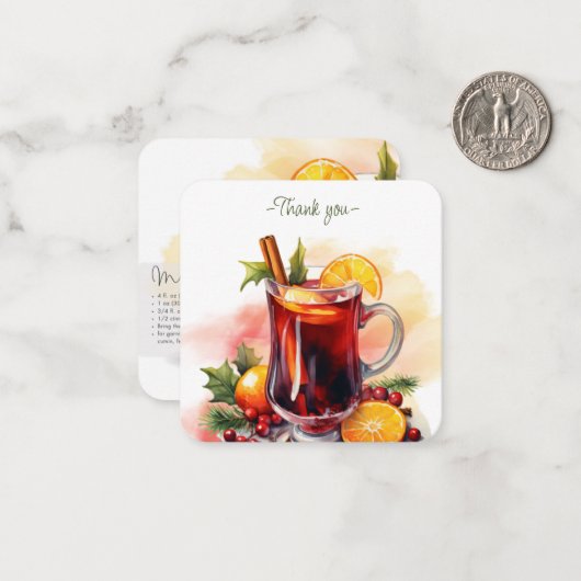 Mocktail Recipe Jungfrau Weinkultur und Erde Gastg Mitteilungskarte (Vorderseite/Rückseite Beispiel)