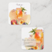 Mocktail Rezept Jungfrau Peach Bellini Gastgeschen Mitteilungskarte (Vorne/Hinten)