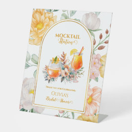 Mocktail Station Floral Bridal Shower Drink Bar Sockelschild