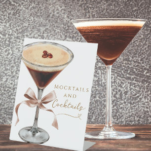 Mocktails Cocktails Espresso Martini Brautparty Sockelschild