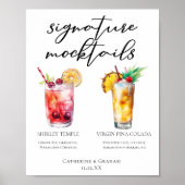 Mocktails Menü Shirley Temple Piña Colada Poster (Vorne)