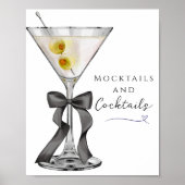 Mocktails und Cocktails Dirty Martini Bar Sign Poster (Vorne)