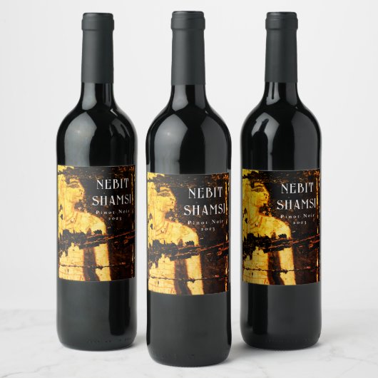 Mockup Ancient Ägypten Custom Gold Wine Labels Weinetikett (Flaschen)
