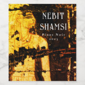 Mockup Ancient Ägypten Custom Gold Wine Labels Weinetikett (Einzelnes Label)