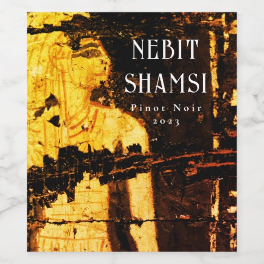 Mockup Ancient Ägypten Custom Gold Wine Labels Weinetikett (Einzelnes Label)