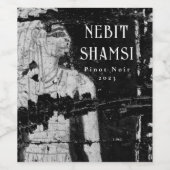 Mockup Ancient Egypt Custom Grau Weinetiketten Weinetikett (Einzelnes Label)