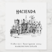 Mockup Anwesen Custom Wine Labels Weinetikett (Einzelnes Label)