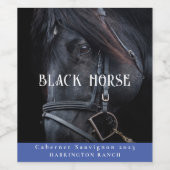 Mockup Black Horse Western Custom Wine Labels Weinetikett (Einzelnes Label)