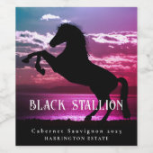 Mockup Black Stallion Custom Wine Labels Weinetikett (Einzelnes Label)