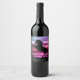 Mockup Black Stallion Custom Wine Labels Weinetikett