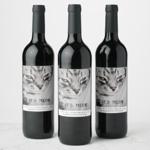 Mockup Cat's Meow Custom Wine Labels Weinetikett