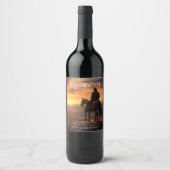 Mockup Cowboy, Pferd, Sunset Custom Wine Labels Weinetikett (Vorderseite)