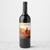 Mockup Cowboy, Pferd, Sunset Custom Wine Labels Weinetikett (Vorderseite)