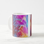 Mockup-Foto der weißen Tasse (Vorderseite Links)