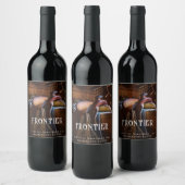 Mockup Frontier Saddle Western Custom Wine Labels Weinetikett (Flaschen)
