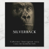 Mockup Gold Gorilla Silverback Custom Wine Labels Weinetikett (Einzelnes Label)