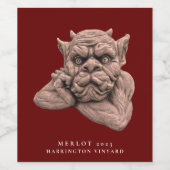 Mockup Gotische Skulptur Eigene Weinetiketten Weinetikett (Einzelnes Label)