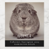 Mockup Guinea Pig Custom Wine Labels Weinetikett (Einzelnes Label)