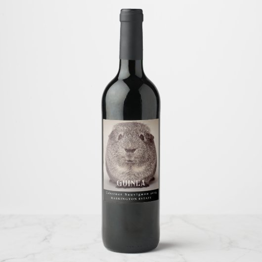 Mockup Guinea Pig Custom Wine Labels Weinetikett (Vorderseite)