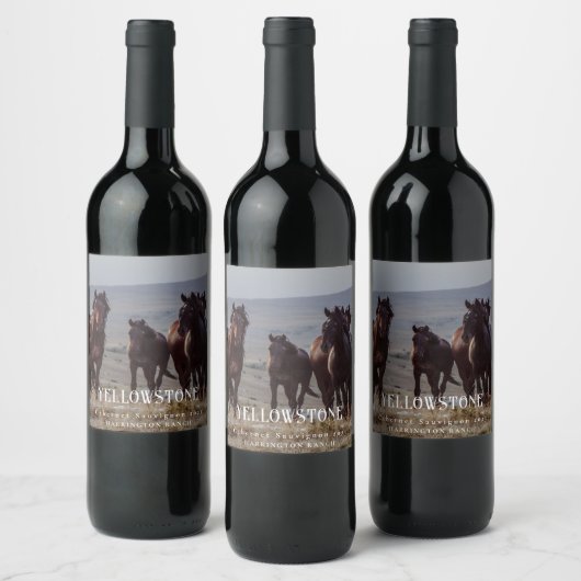 Mockup Horses Western Custom Wine Labels Weinetikett (Flaschen)