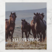 Mockup Horses Western Custom Wine Labels Weinetikett (Einzelnes Label)