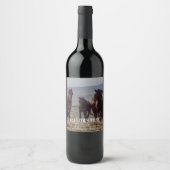 Mockup Horses Western Custom Wine Labels Weinetikett (Vorderseite)