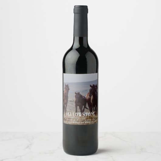 Mockup Horses Western Custom Wine Labels Weinetikett (Vorderseite)