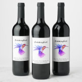 Mockup Hummingbird Custom Wine Labels Weinetikett (Flaschen)
