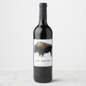 Mockup Lone Buffalo West Custom Wine Labels Weinetikett (Vorderseite)