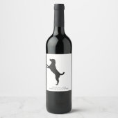 Mockup Minimalistisch Hund Lover Custom Wine Label Weinetikett (Vorderseite)