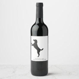 Mockup Minimalistisch Hund Lover Custom Wine Label Weinetikett