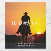 Mockup Old Western Cowboy Custom Wine Labels Weinetikett (Einzelnes Label)